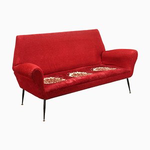 Rotes Sofa, 1950er oder 1960er