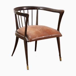 Upholstered Beech Chair, 1960s