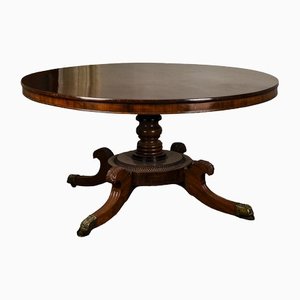 Regency Mahagoni Tisch mit zentraler Säule, England, 1800er
