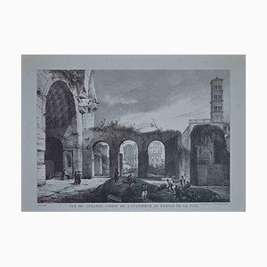 After G. Engelmann, Roman Temples, Offset Print, Late 20th Century