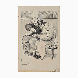Hermann Paul, Le Vieux Monsieur, dibujo sobre papel, principios del siglo XX