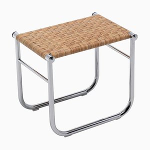 LC9 Stool in Rattan and Metal by Charlotte Perriand for Cassina
