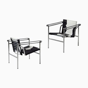 LC1 Stühle von Le Corbusier für Cassina, 2er Set