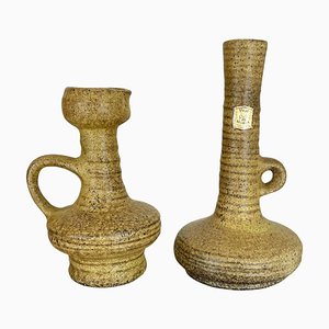 Ceramic Studio Pottery Vases attributed to Vest Keramiek, Netherlands, 1970s, Set of 2
