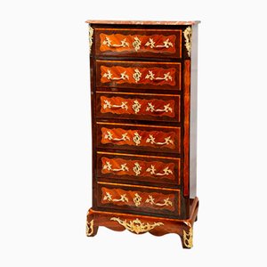 French Napoleon III Chest of Drawers in Fine Exotic Woods
