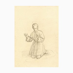 After Raphael, Kneeling Figure of a Youth, 1818, Engraving