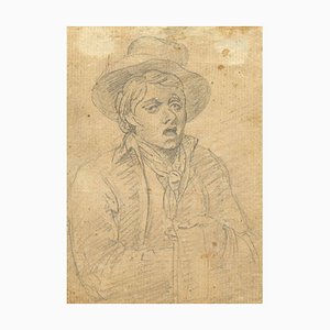Samuel De Wilde, Junge mit Hut, 18. Jh., Graphitzeichnung