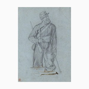 Ernest Crofts RA, Royal Sapper & Miner's Soldier, Crimea, Dibujo de finales del siglo XIX