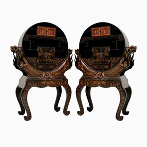 Japanese Laquered Cabinets, 1890s, Set of 2