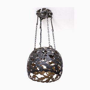 Lámpara de araña japonesa de bronce, 1955
