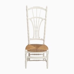 Napoleon III White Straw Nanny Chair