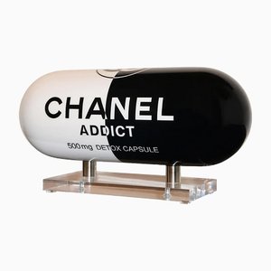 Chanel Addict Black and White Pill Sculpture by Eric Salin