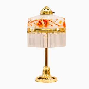 Art Deco Glass Shade Table Lamp, Vienna, 1920s