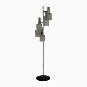 Chromed Iron Floor Lamp, 1960s