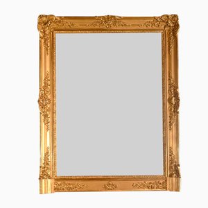 Espejo de repisa de madera dorada, principios del siglo XIX