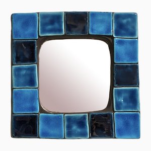 Espejo de pared de cerámica esmaltada de Mithé Espelt