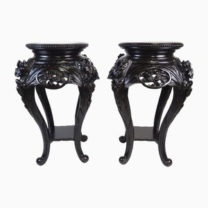 Chinese Pedestals or Vase Holders, Early 20th Century, Set of 2