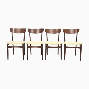 Side Chairs in Rosewood, Sweden, 1960s, Set of 4
