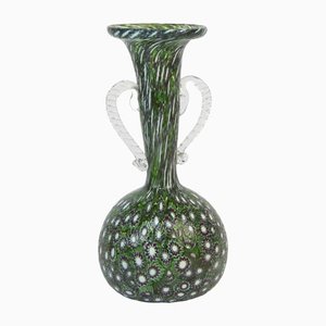 Kristallglas Millefiori Vase von Fratelli Toso, 1960er