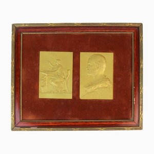 G. Prudhomme, Tribute to Louis Pasteur, 1910, Bas-Reliefs, 2er Set