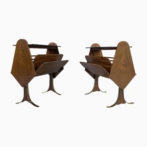 Mid-Century Modern Filigree and Shapely Side Tables from Ilse Möbel, 1950s, Set of 2