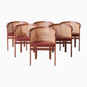 Mid-Century Leather Dining Chairs by Johnny Sørensen, Rud Thygesen, Set of 6
