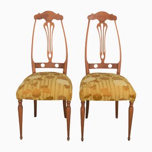 Pozzi and Verga Chairs, Italy, 1950s, Set of 2