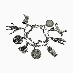 Mid-20th Century Dutch Silver Large Charms Bracelet, 1960s