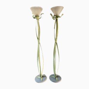 Lámparas de pie de cristal de Murano de Sergio Terzani. Juego de 2