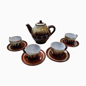 Servicio de té de cerámica de Łysa Góra, años 60. Juego de 9