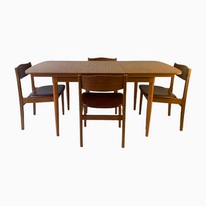 Table et Chaises de Salle à Manger Mid-Century par Schreiber, 1960s, Set de 5
