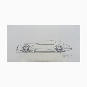 André Ferrand, Cadillac: Retour vers jamais, 21st Century, Charcoal Drawing