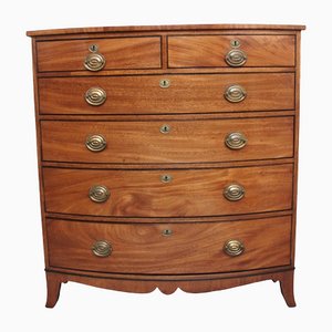 Early 19th Century Mahogany Bowfront Chest of Drawers, 1800s