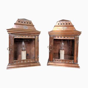 19th Century Copper Wall Lights, Set of 2