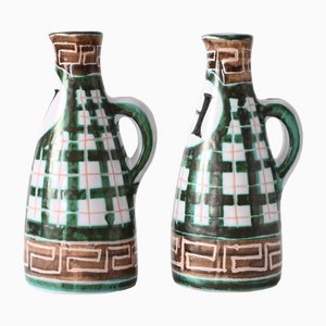 Vintage Oil and Vinegar Bottles by Robert Picault for Vallauris, 1950s, Set of 2
