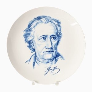 Johann Wolfgang Von Goethe Dekorativer Teller von Meissen, 1971