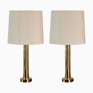 Brass Table Lamps from Kosta Boda, 1960s, Set of 2