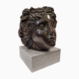 Italienischer Künstler, Neoklassizistische Flora Büste, 19. Jh., Bronze