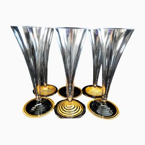 Murano Crystal Champagne Glasses by Carlo Moretti for Veuve Clicquot Pure La Grande Dame, 2000s, Set of 6