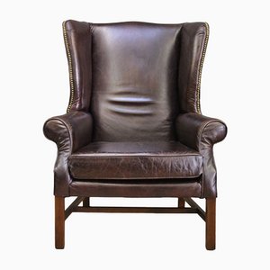Large Chesterfield Armchair in Leather