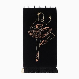 Tappeto da parete Mid-Century con ballerina, anni '50