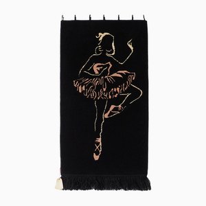 Tappeto Mid-Century con ballerina, anni '50