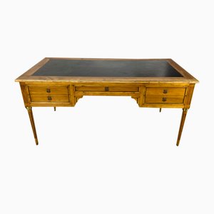 Louis XVI Style Desk in Walnut and Brass