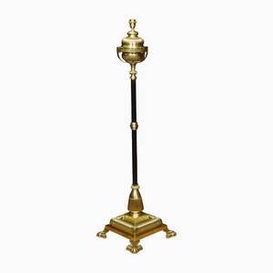 Lámpara estándar de latón, siglo XIX
