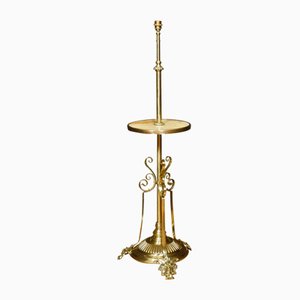 19th Century Brass and Onyx Adjustable Standard Lamp