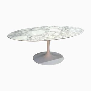 Oval Tulip Marble Coffee Table from Ero Saarineen & Knoll International, 1950s