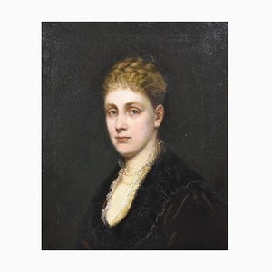 Alexandra von Berckholtz, Portrait de Dame Russe, 1874, Huile sur Toile, Encadrée