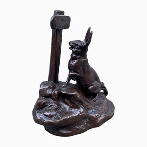 Clovis Edmond Masson, Rabbit Figurine, 1890s, Bronze