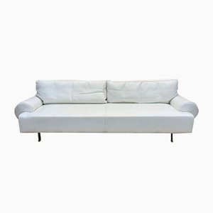Italian White Leather Sofa from Brianform, 1990s