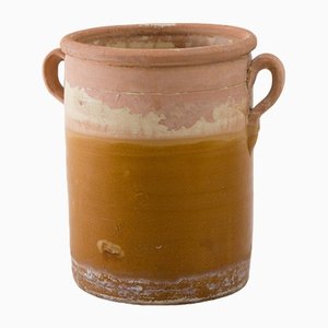 Jarrón Grottaglie rústico de cerámica, siglo XIX